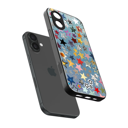 Celestial Glow sleek iphone 17 cover with tempered glass back and TPU edges