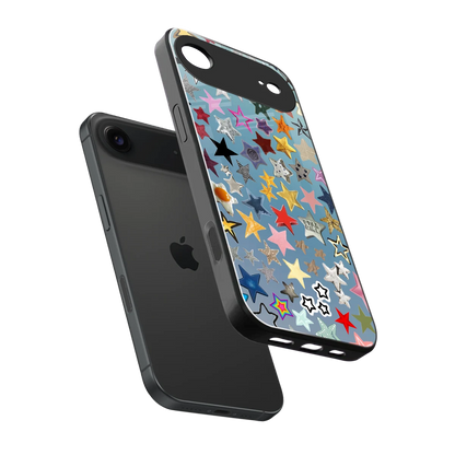 Celestial Glow sleek iphone air cover with tempered glass back and TPU edges