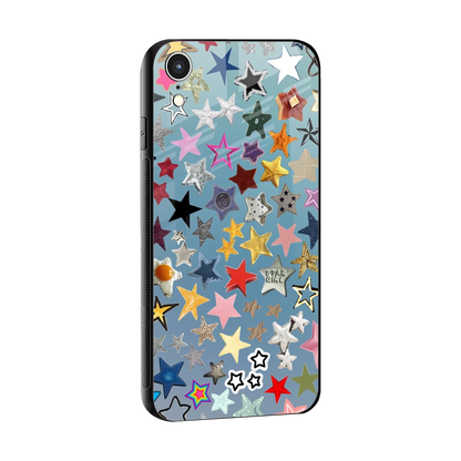 Celestial Glow sleek iphone xr cover with tempered glass back and TPU edges