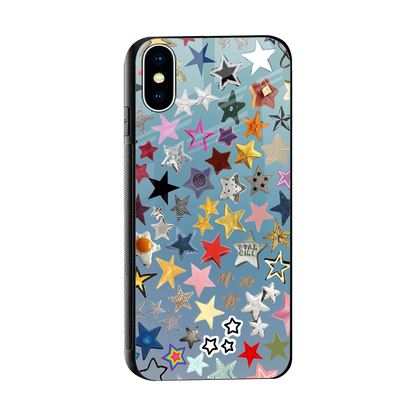 Celestial Glow sleek iphone xs cover with tempered glass back and TPU edges