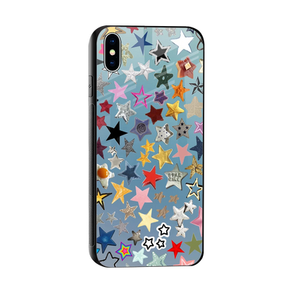 Celestial Glow sleek iphone xs max cover with tempered glass back and TPU edges