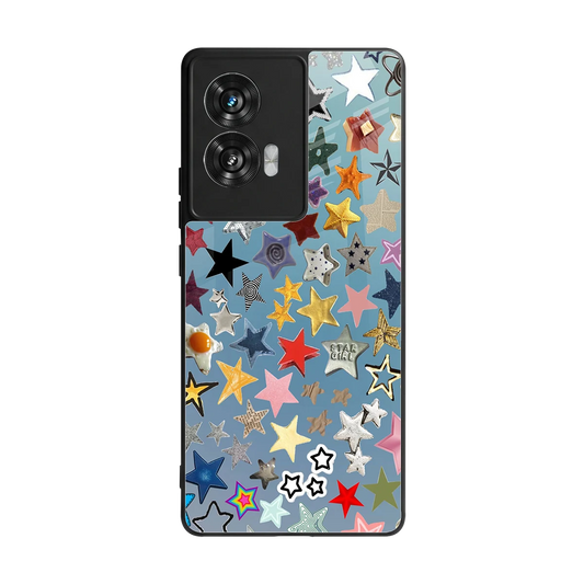 Celestial Glow back phone cover | glass case for motorola edge 50 fusion