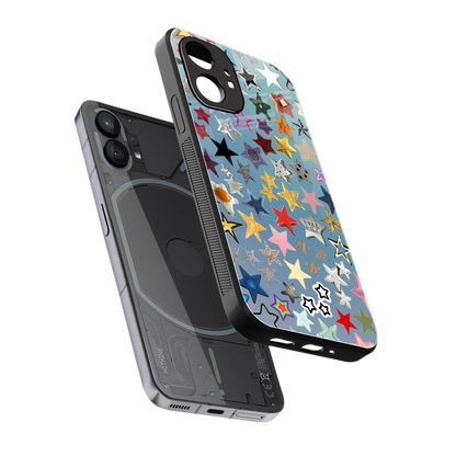 Celestial Glow sleek nothing phone 1 cover with tempered glass back and TPU edges