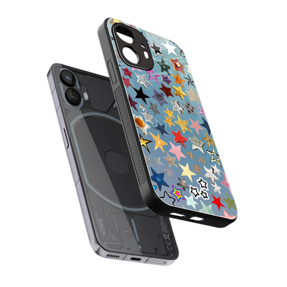 Celestial Glow sleek nothing phone 2 cover with tempered glass back and TPU edges