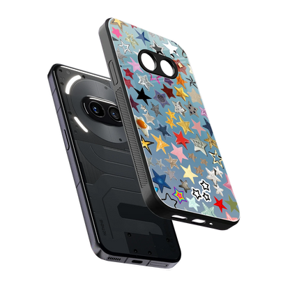 Celestial Glow sleek nothing phone 2a cover with tempered glass back and TPU edges