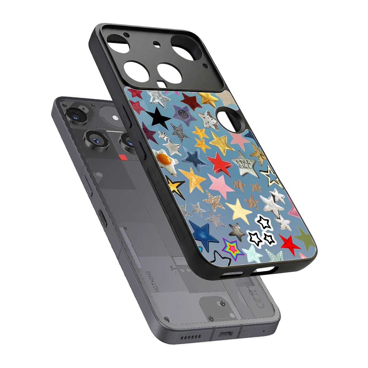 Celestial Glow sleek nothing phone 3 cover with tempered glass back and TPU edges