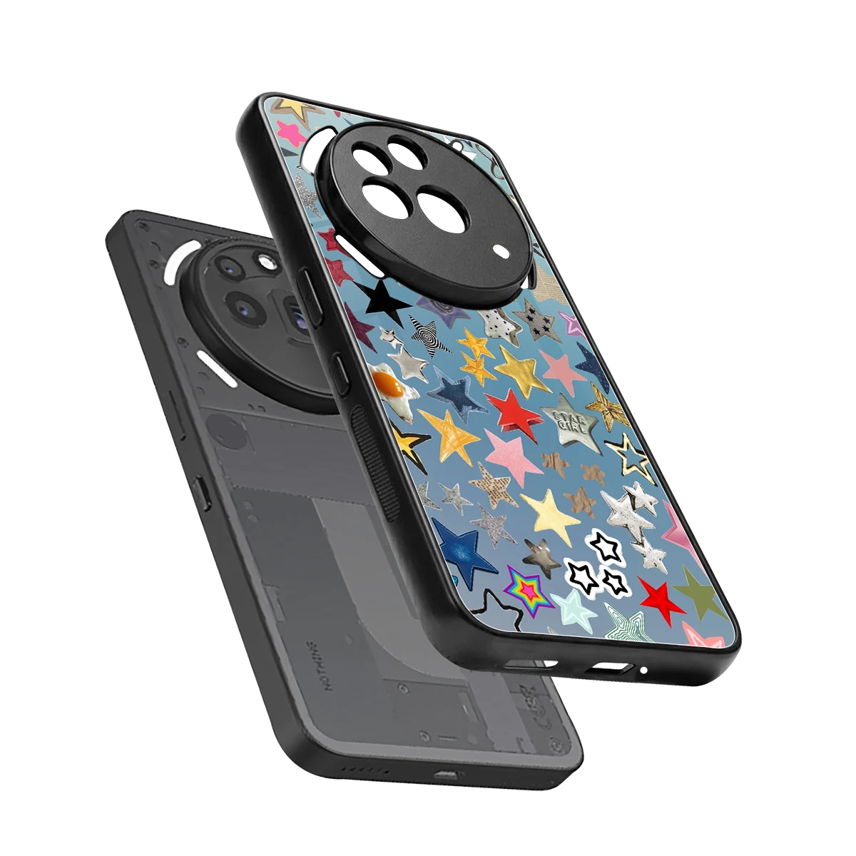 Celestial Glow sleek nothing phone 3a pro cover with tempered glass back and TPU edges