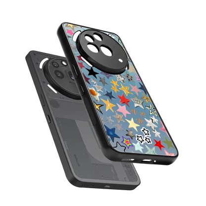Celestial Glow sleek nothing phone 3a pro cover with tempered glass back and TPU edges