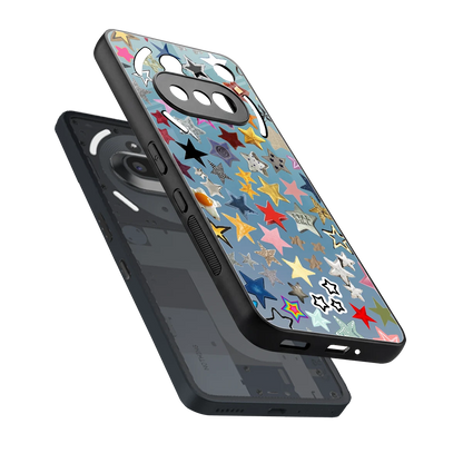 Celestial Glow sleek nothing phone 3a cover with tempered glass back and TPU edges