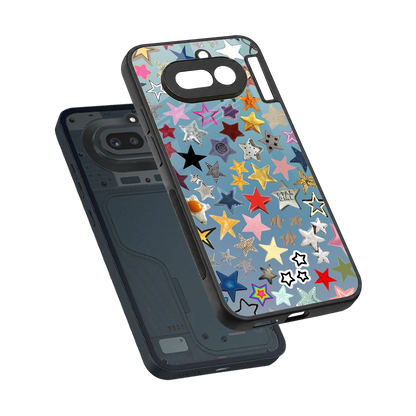 Celestial Glow sleek nothing phone 4a cover with tempered glass back and TPU edges