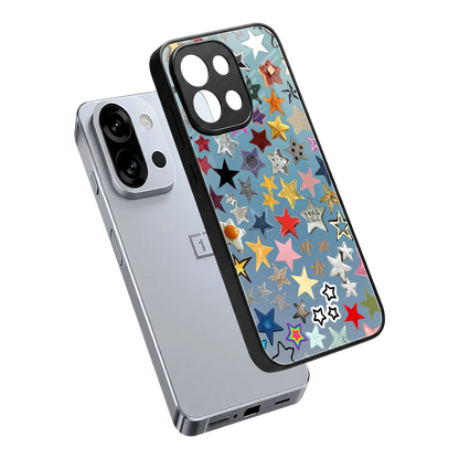 Celestial Glow sleek oneplus 13s cover with tempered glass back and TPU edges