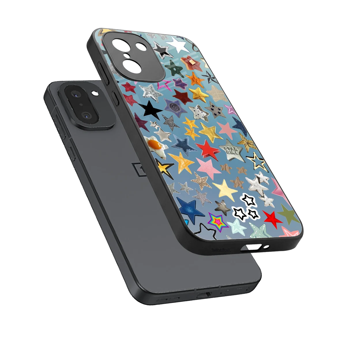 Celestial Glow sleek oneplus 15r cover with tempered glass back and TPU edges