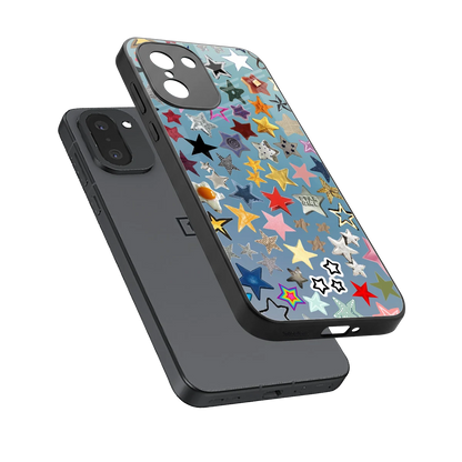 Celestial Glow sleek oneplus 15r cover with tempered glass back and TPU edges