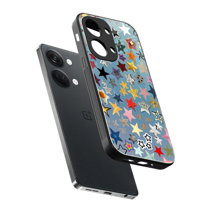 Celestial Glow sleek oneplus nord 3 cover with tempered glass back and TPU edges