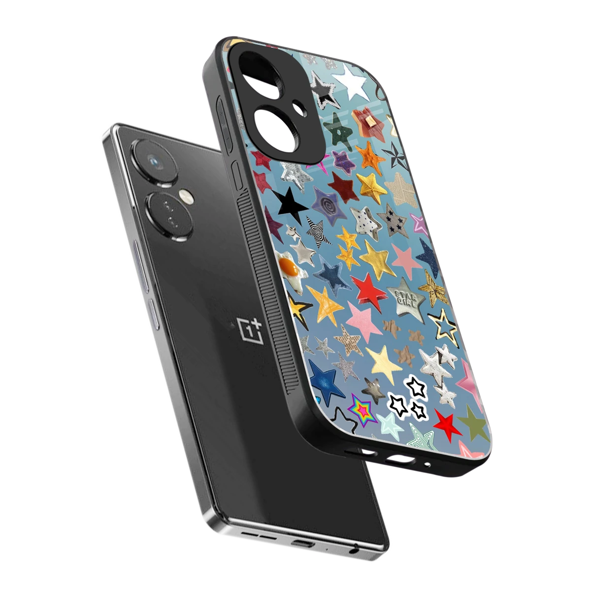Celestial Glow sleek oneplus nord ce 3 cover with tempered glass back and TPU edges