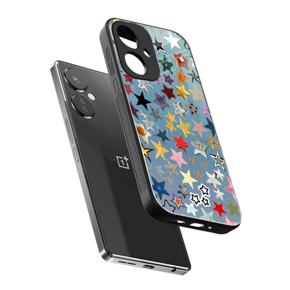 Celestial Glow sleek oneplus nord ce 3 cover with tempered glass back and TPU edges