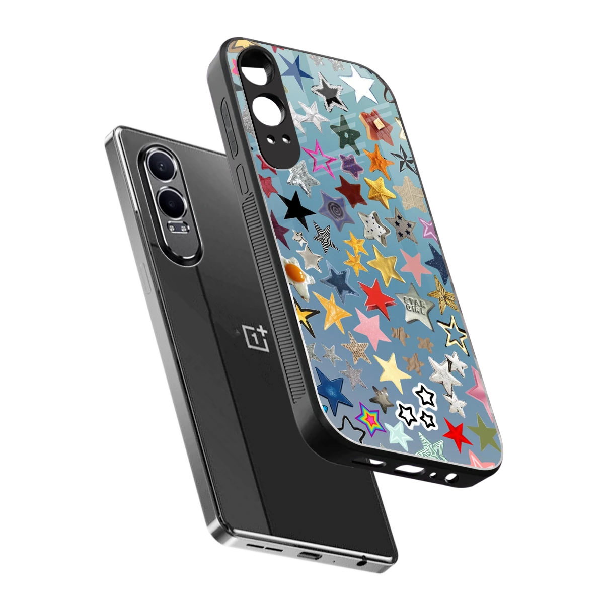 Celestial Glow sleek oneplus nord ce 4 lite cover with tempered glass back and TPU edges