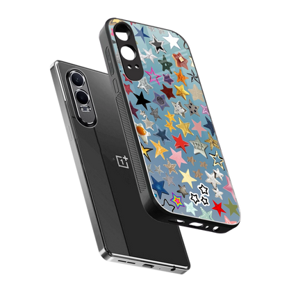 Celestial Glow sleek oneplus nord ce 4 lite cover with tempered glass back and TPU edges