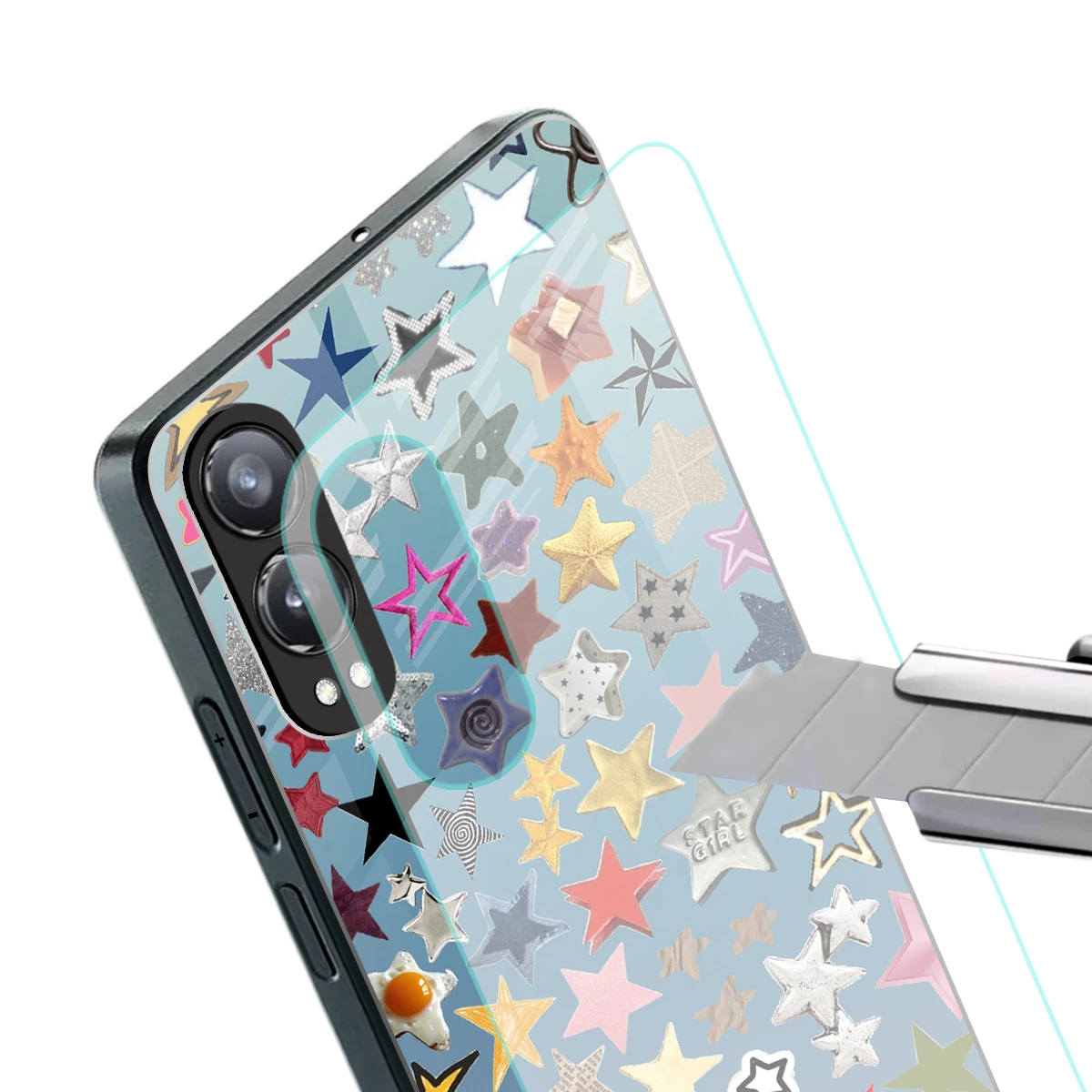 Celestial Glow stylish phone case for oneplus nord ce 4 lite | glossy glass and slim fit