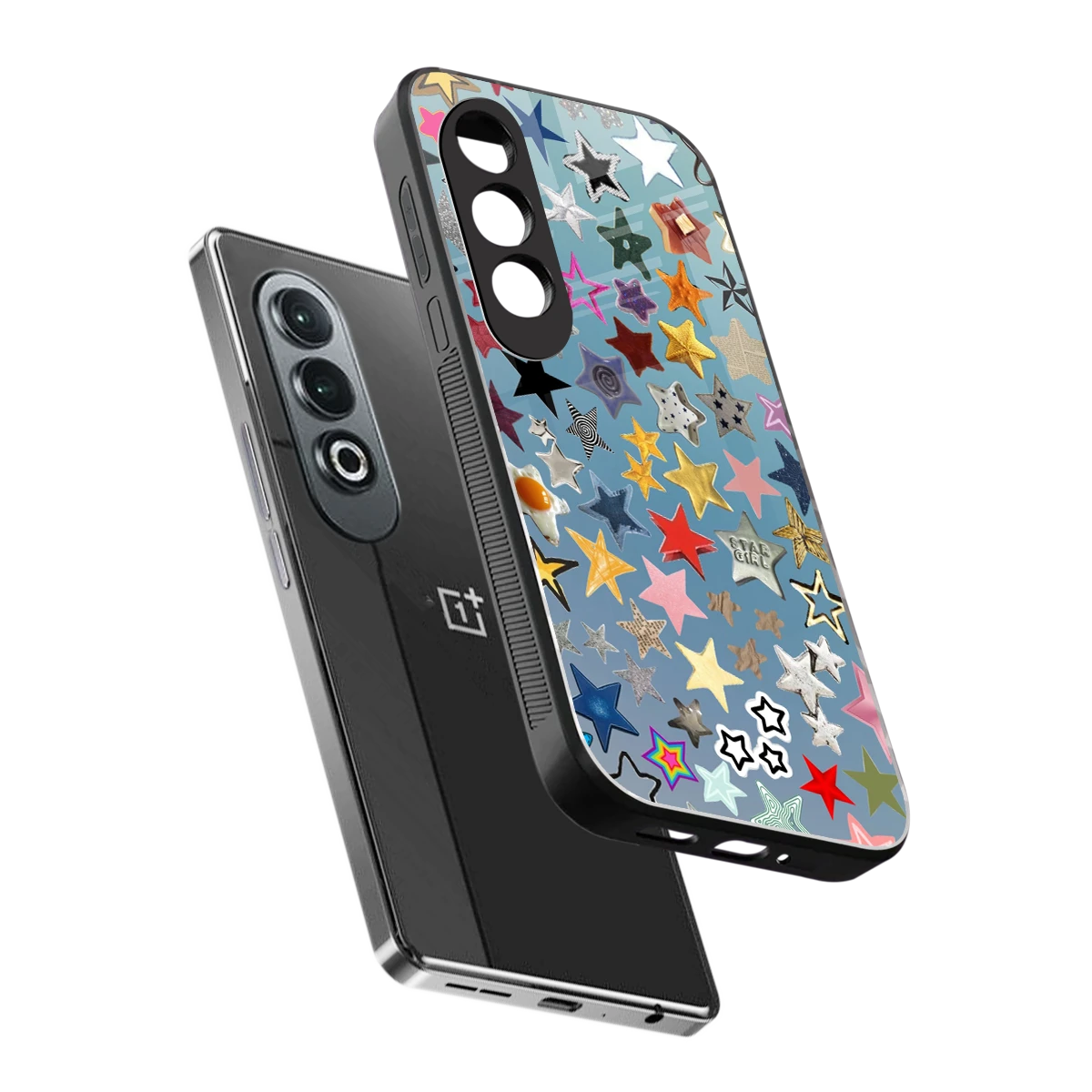 Celestial Glow sleek oneplus nord ce 4 cover with tempered glass back and TPU edges