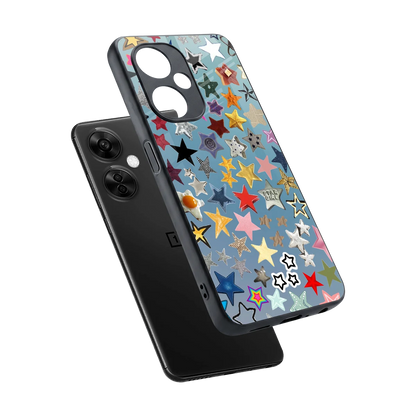 Celestial Glow sleek oneplus nord ce 3 lite cover with tempered glass back and TPU edges