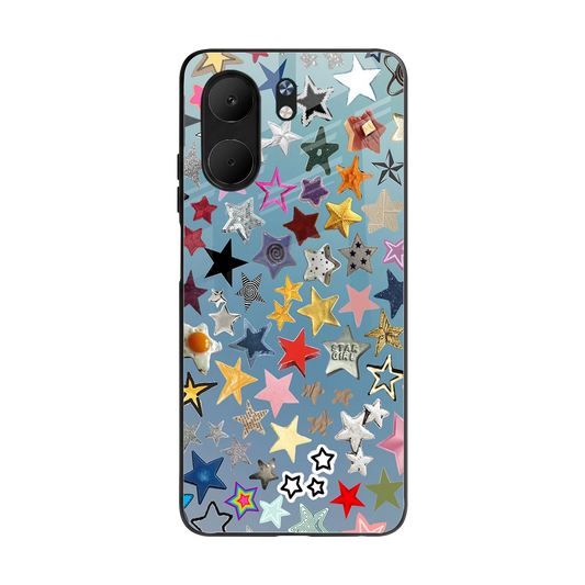 Celestial Glow back phone cover | glass case for oppo a5x 5g
