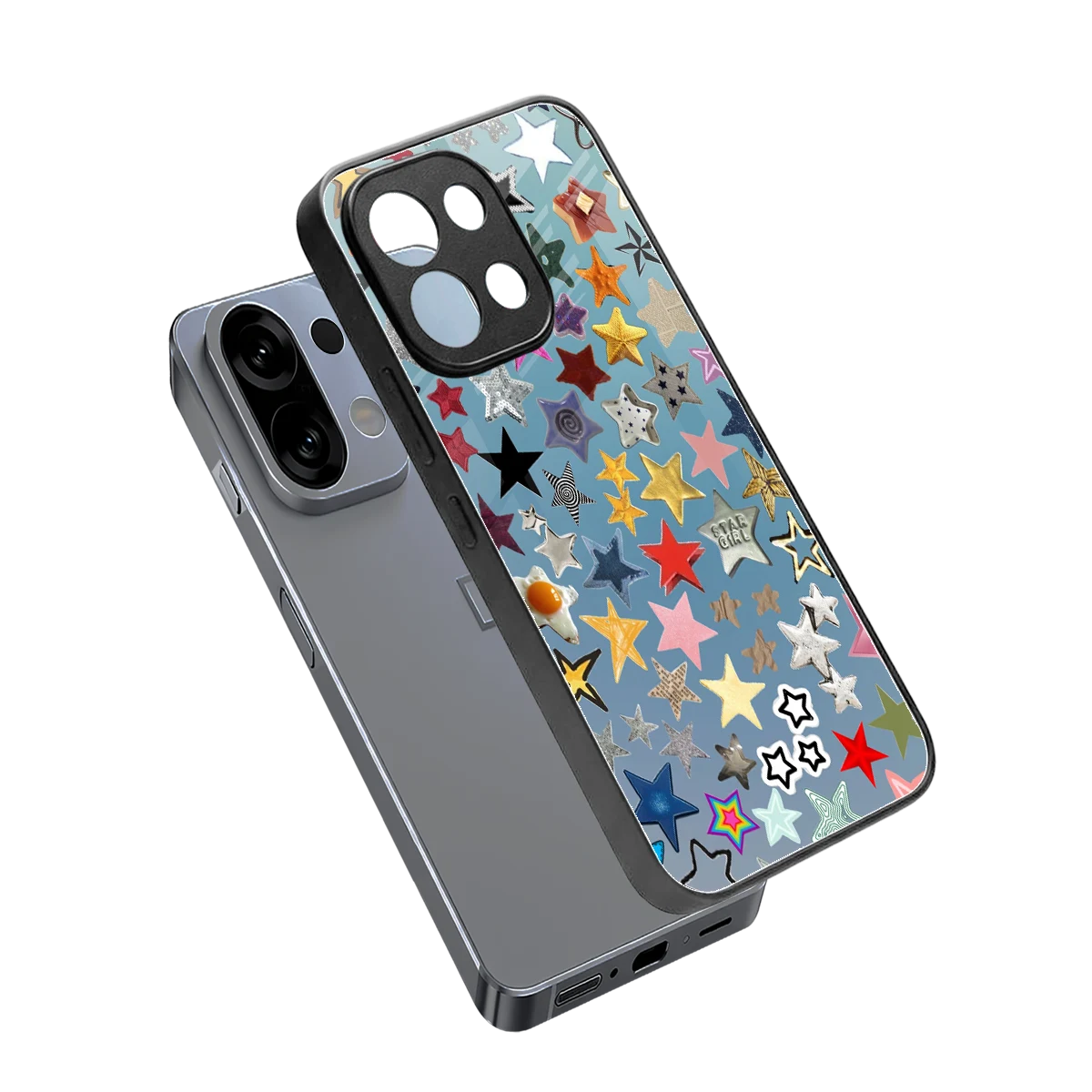 Celestial Glow sleek oppo k13 5g cover with tempered glass back and TPU edges