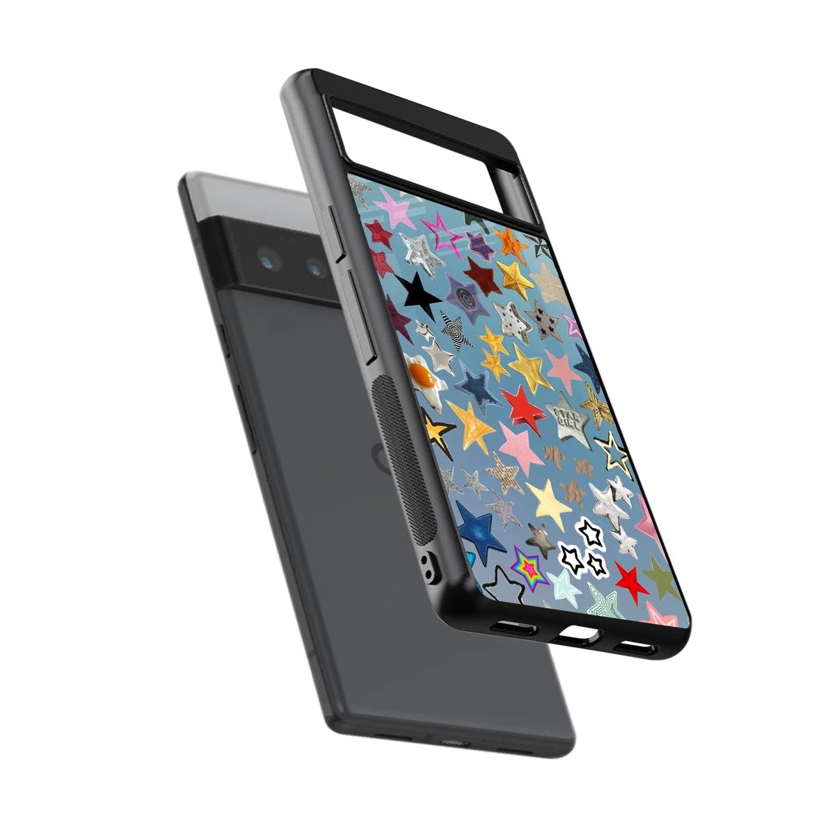 Celestial Glow sleek google pixel 6 pro cover with tempered glass back and TPU edges