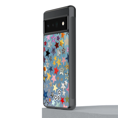 Celestial Glow stylish phone case for google pixel 6 pro | glossy glass and slim fit