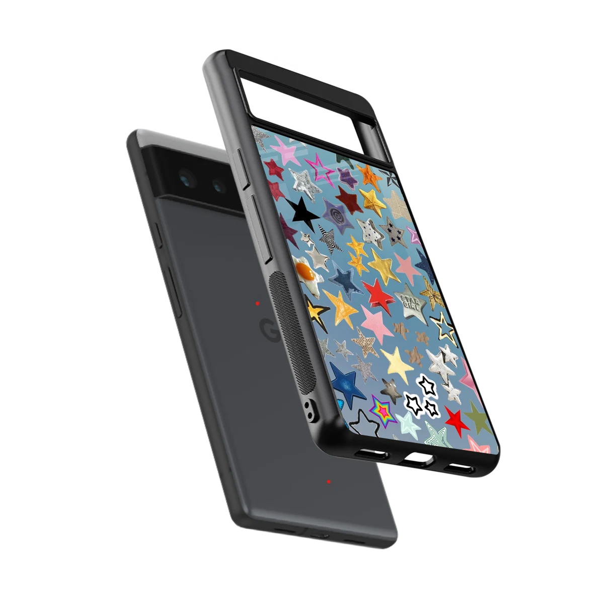 Celestial Glow sleek google pixel 6 cover with tempered glass back and TPU edges