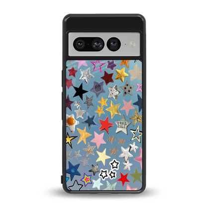 Celestial Glow back phone cover | glass case for google pixel 7 pro