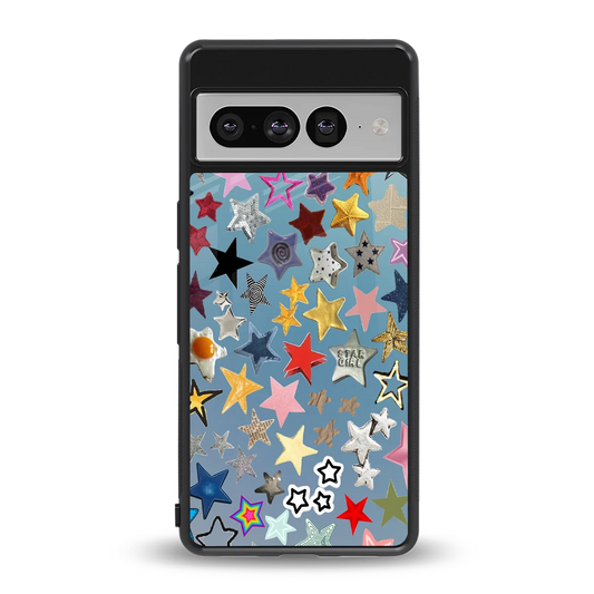 Celestial Glow back phone cover | glass case for google pixel 7 pro