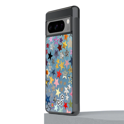 Celestial Glow stylish phone case for google pixel 8 pro | glossy glass and slim fit