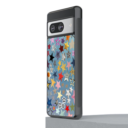 Celestial Glow stylish phone case for google pixel 8 | glossy glass and slim fit