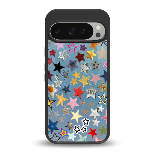 Celestial Glow back phone cover | glass case for google pixel 9 pro xl