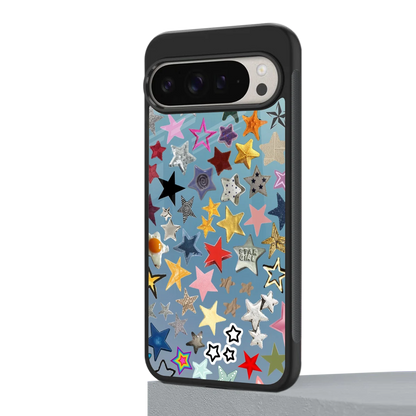 Celestial Glow google pixel 9 pro mobile cover | shockproof glass phone case