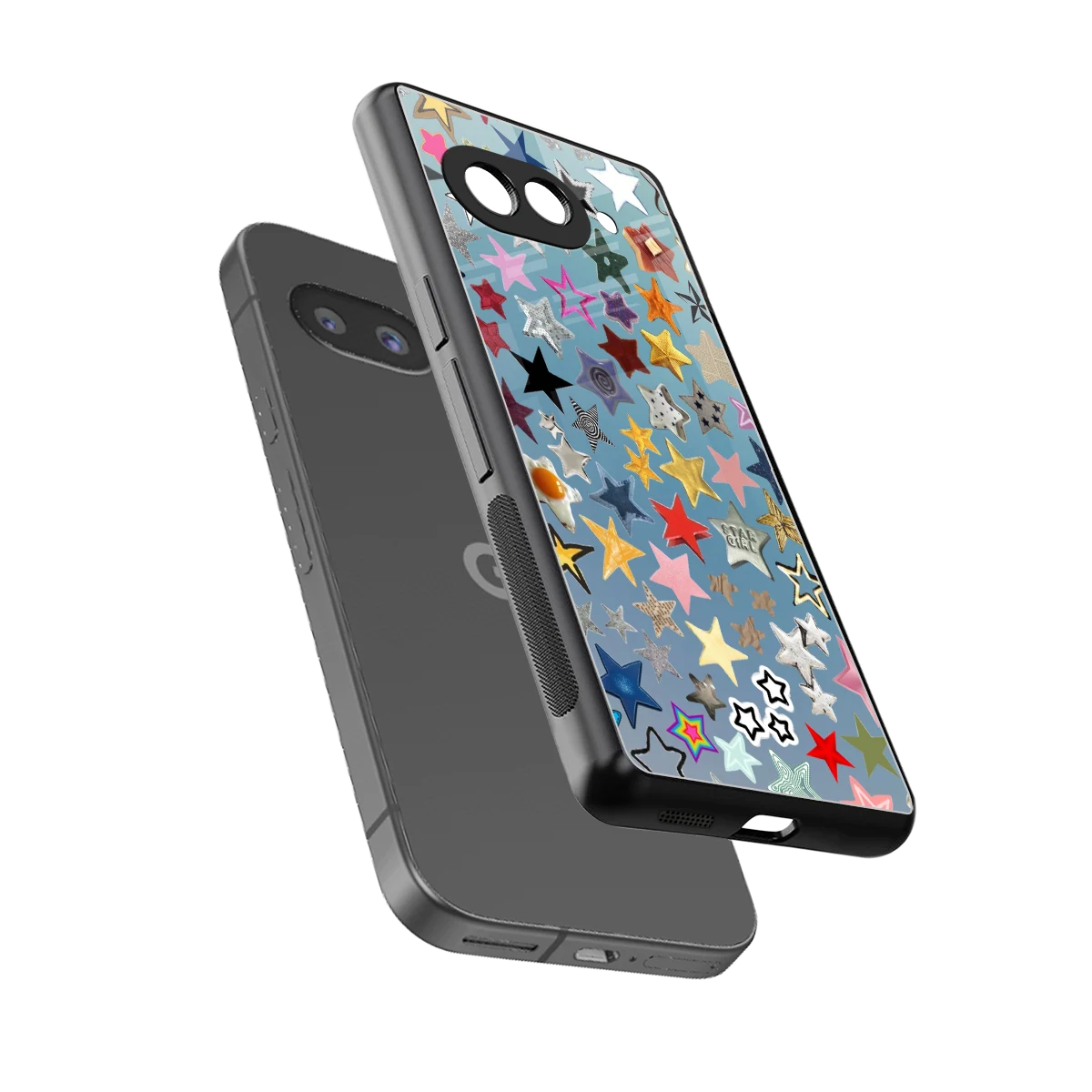 Celestial Glow sleek google pixel 10a cover with tempered glass back and TPU edges