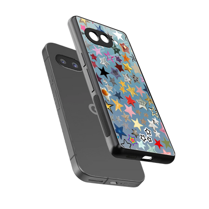 Celestial Glow sleek google pixel 10a cover with tempered glass back and TPU edges