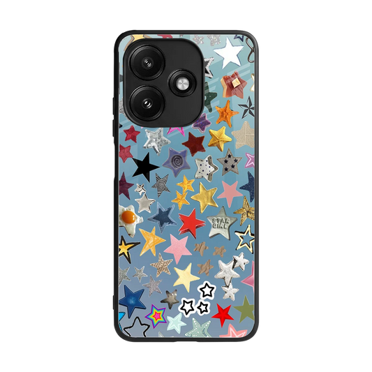 Celestial Glow back phone cover | glass case for redmi 12 5g