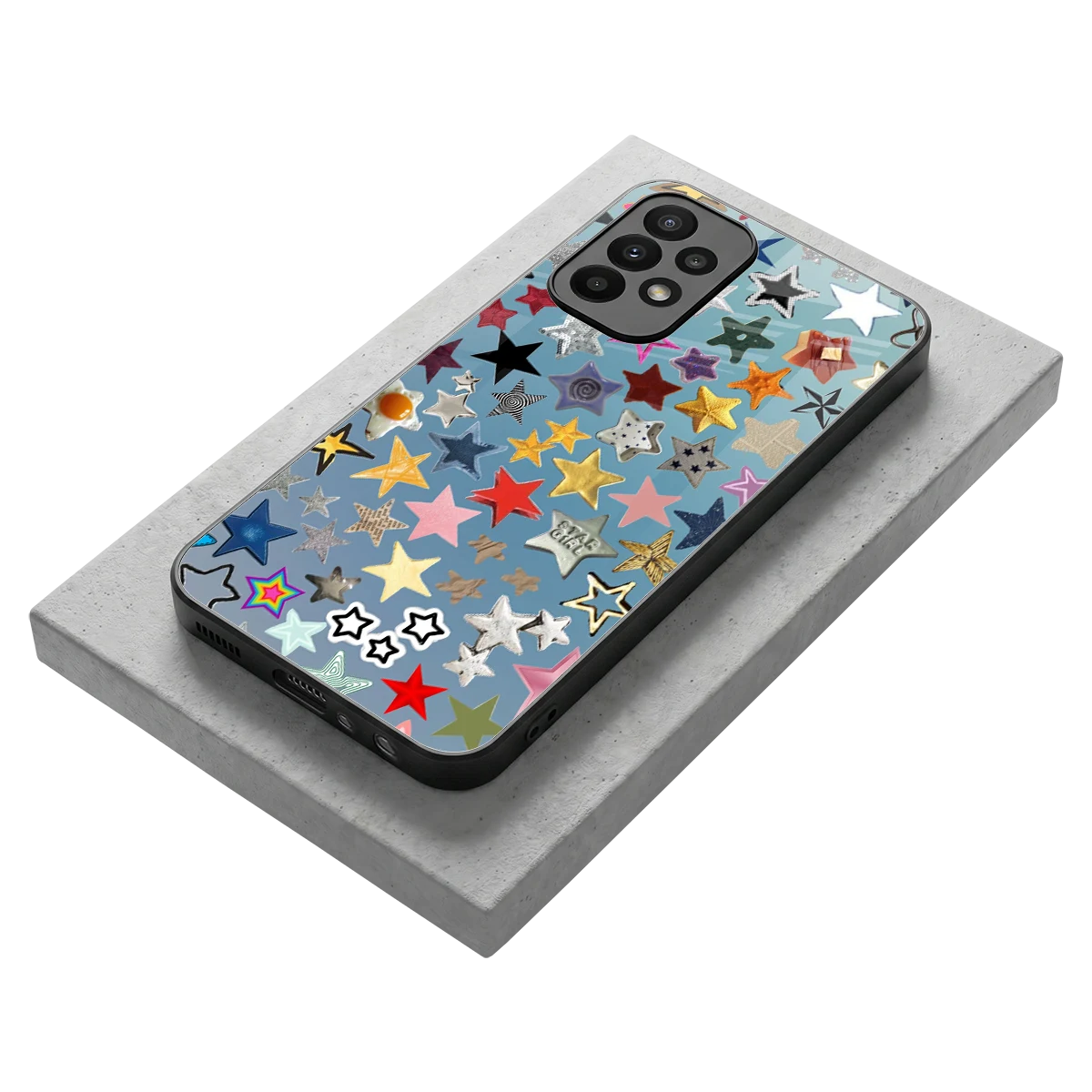 Celestial Glow stylish phone case for samsung galaxy a23 | glossy glass and slim fit