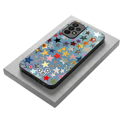 Celestial Glow stylish phone case for samsung galaxy a23 | glossy glass and slim fit