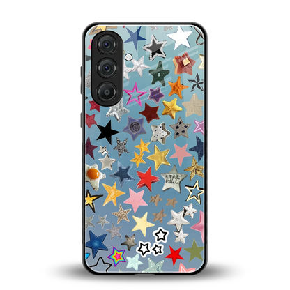 Celestial Glow back phone cover | glass case for samsung galaxy m35 5g