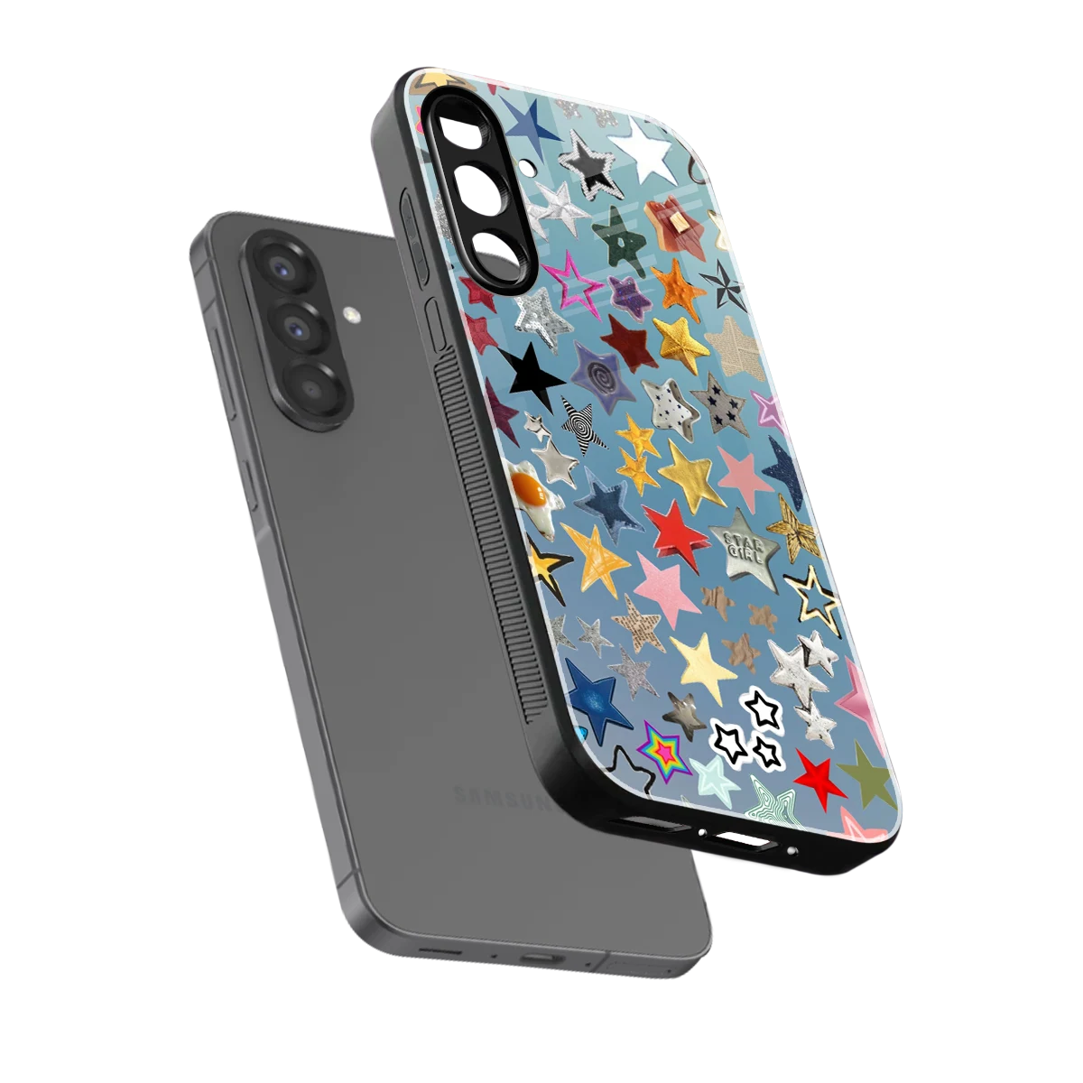 Celestial Glow sleek samsung galaxy a56 5g cover with tempered glass back and TPU edges