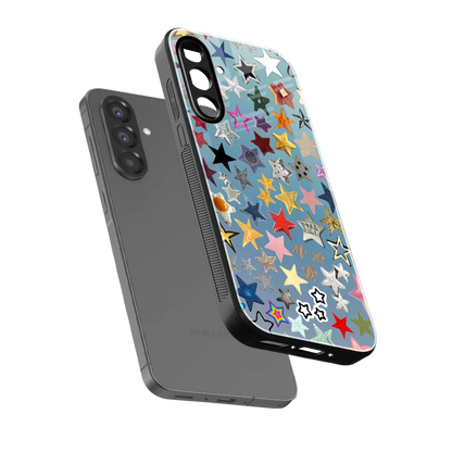 Celestial Glow sleek samsung galaxy a56 5g cover with tempered glass back and TPU edges