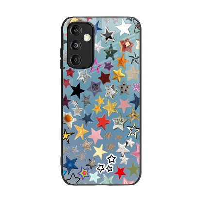 Celestial Glow back phone cover | glass case for samsung galaxy m14 5g