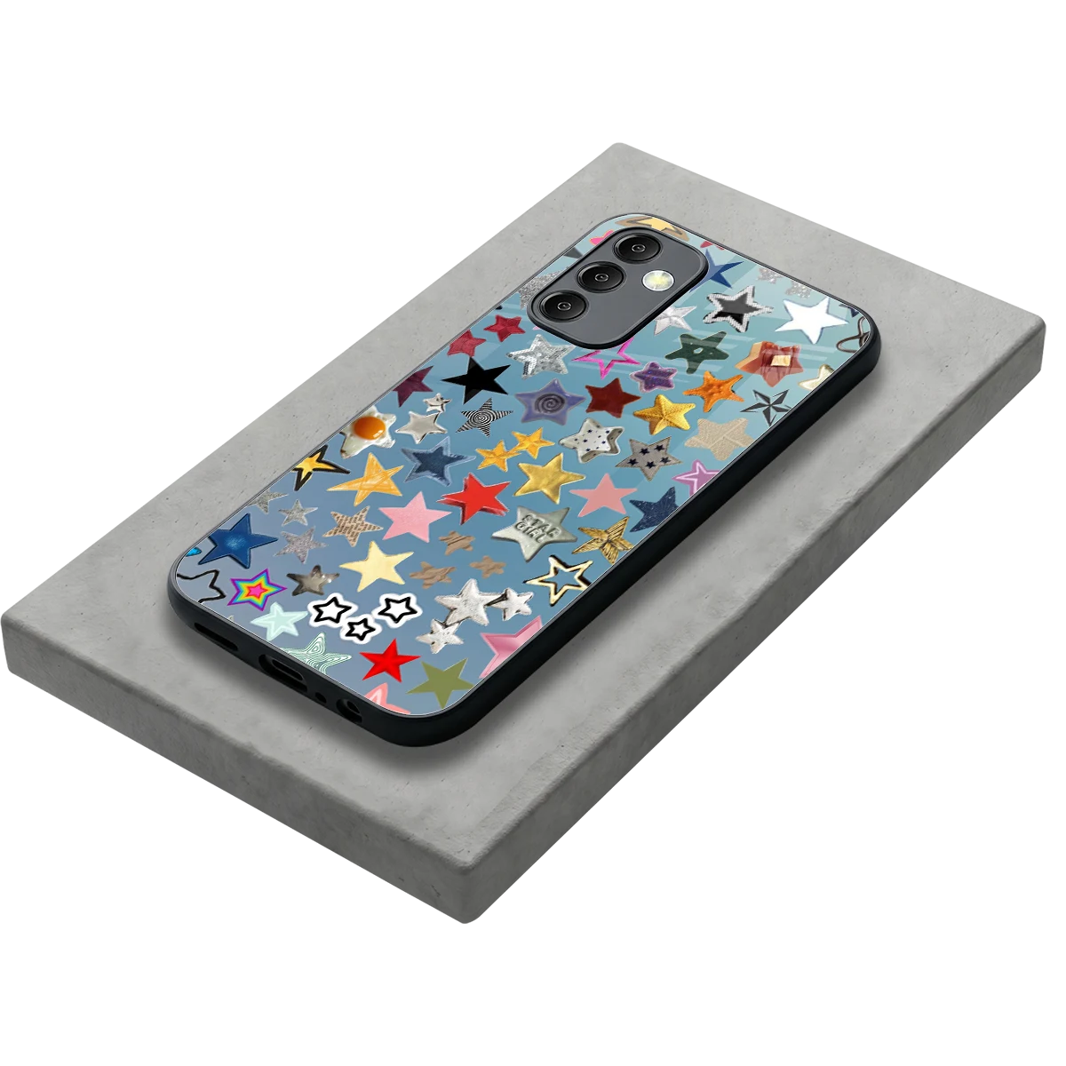 Celestial Glow stylish phone case for samsung galaxy m14 5g | glossy glass and slim fit