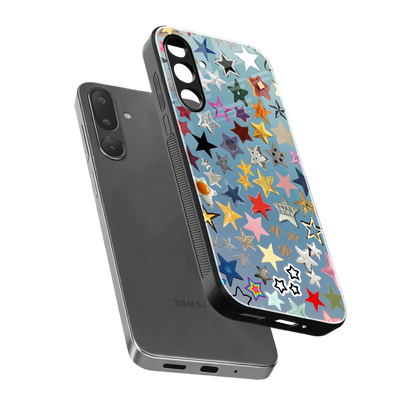 Celestial Glow sleek samsung galaxy m56 5g cover with tempered glass back and TPU edges