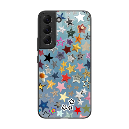 Celestial Glow back phone cover | glass case for samsung galaxy s22