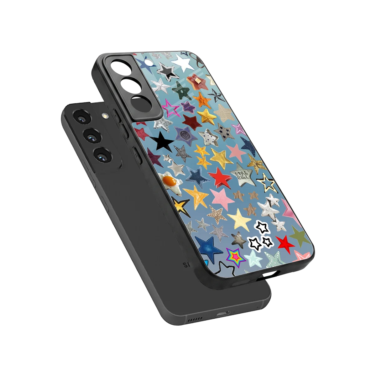 Celestial Glow sleek samsung galaxy s22 cover with tempered glass back and TPU edges