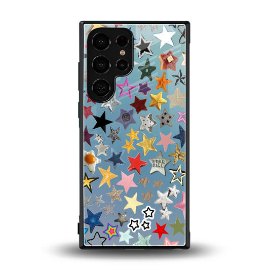 Celestial Glow back phone cover | glass case for samsung galaxy s24 ultra